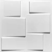 Panneau mural en PVC blanc 3D à motif damassé, écologique, imperméable, insonorisant, pour usage intérieur, style industriel chinois pour appartements