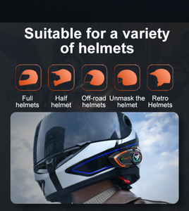Auriculares Bluetooth para Casco de Motocicleta, Intercomunicador para Casco con Alcance de 500M para 2 Motociclistas, Modelo Y80 2X - Product Image 5