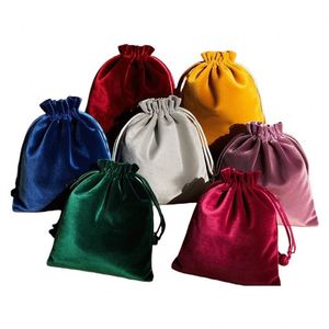 ถุงกำมะหยี่ใส่เครื่องประดับขนาด 9*12 ซม. สำหรับขายส่ง พร้อมเชือกผูกและโลโก้สั่งทำได้ - Product Image 3