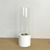 Mini cheminée extérieure portable en acier inoxydable pour bureau et poêle rond pour la cuisson d'un vrai brasier pour les petits espaces