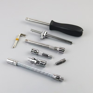 Jeu de clés à cliquet de 46 pièces, 1/4 pouce, jeu de douilles hexagonales métriques, kits d'outils mécaniques pour la réparation automobile, outils pour véhicules - Product Image 5