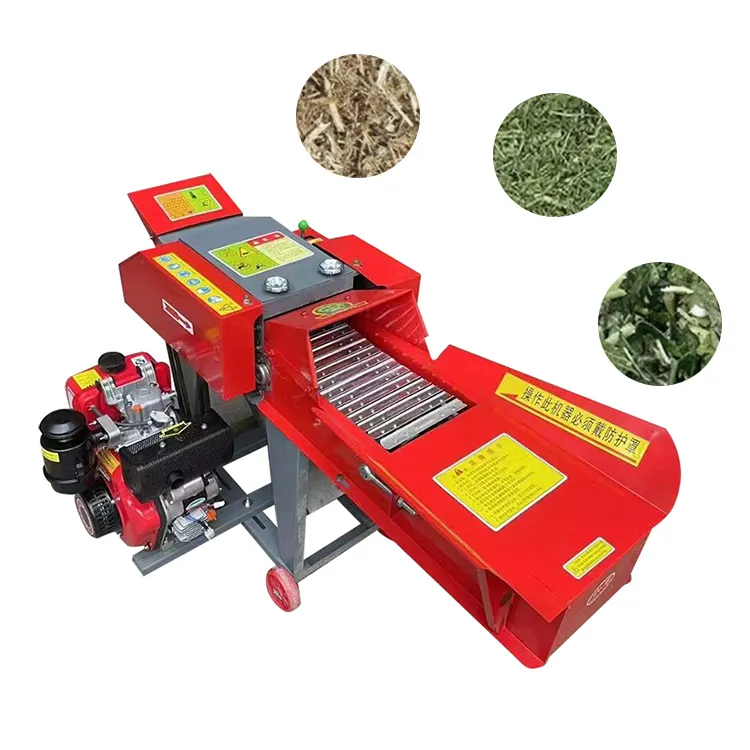 Hot Sale Feeding Grass Forage Chopper Machine Chaff Cutter and Grinder Combined Machine New Product 2024 Provided Poultry Farm