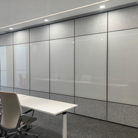 Cloison de salle de conférence coulissante insonorisée en verre, cadre en aluminium, mobilier de bureau modulaire, tableau blanc, salle à manger extérieure