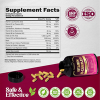 Complément alimentaire certifié GMP, marque privée OEM, végétalien, haute puissance, 12 en 1, capsules de complexe de vitamine B pour l'énergie et le soutien cérébral
