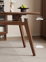 Table à manger ronde pliable et extensible en bois massif de chêne, design antique, mobilier de maison CZ042