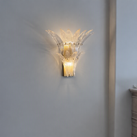 Lampes murales en verre de Murano de haute qualité, design italien unique, fabriquées à la main, pour restaurant, villa, chambre à coucher, salle à manger, salon