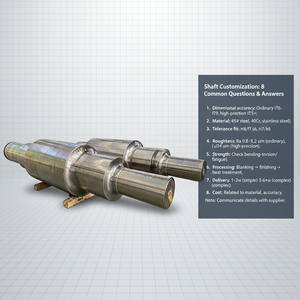 Arbre <span class=keywords><strong>de</strong></span> rouleau <span class=keywords><strong>de</strong></span> presse robuste en acier forgé sur mesure, pour rouleau <span class=keywords><strong>de</strong></span> support et rouleau d'entraînement principal, pour presse à grande pression - Product Image 3