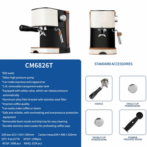 Italiano 850W de alto rendimiento Home Office Espresso Coffee Extractor 1L 20bar Presión Versátil para hacer café diferente - Product Image 5