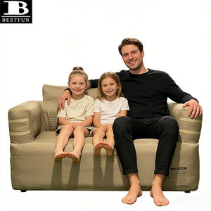 Sofá inflable portátil para acampar con bomba inalámbrica incorporada, resistente a pinchazos, para ver películas al aire libre. - Product Image 2