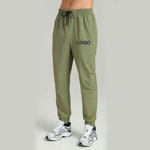 <b>Mens</b> High Quality Straight Solid Nylon Pants Custom Logo Casual Outdoor Wear Cool Daily <b>Trousers</b> Mid-<b>Elastic</b> Waist Flat Front - Product Image 4