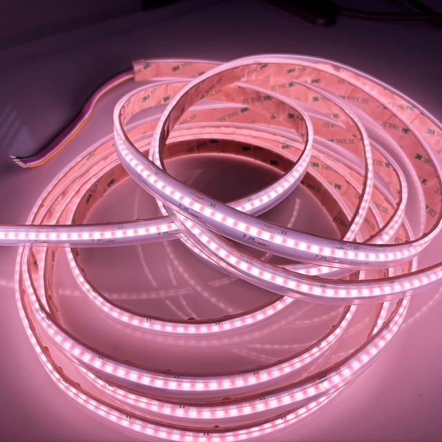 COB RgbCCT Cob Led Strip Rgbww DC24V 840leds/m Blue Red Green 5m IP67 Waterproof Rgbcct RgbWW COB Led Strip Light