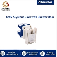 Connettore Keystone Cat6 non schermato con porta a 180 gradi e modulo IDC a molla per pannello a muro (22-26 AWG)