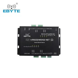 Ebyte RS485/RS232/RS422 到以太网 4 通道串行端口服务器 E810-DTU (4RS1E) RJ45 以太网转换器