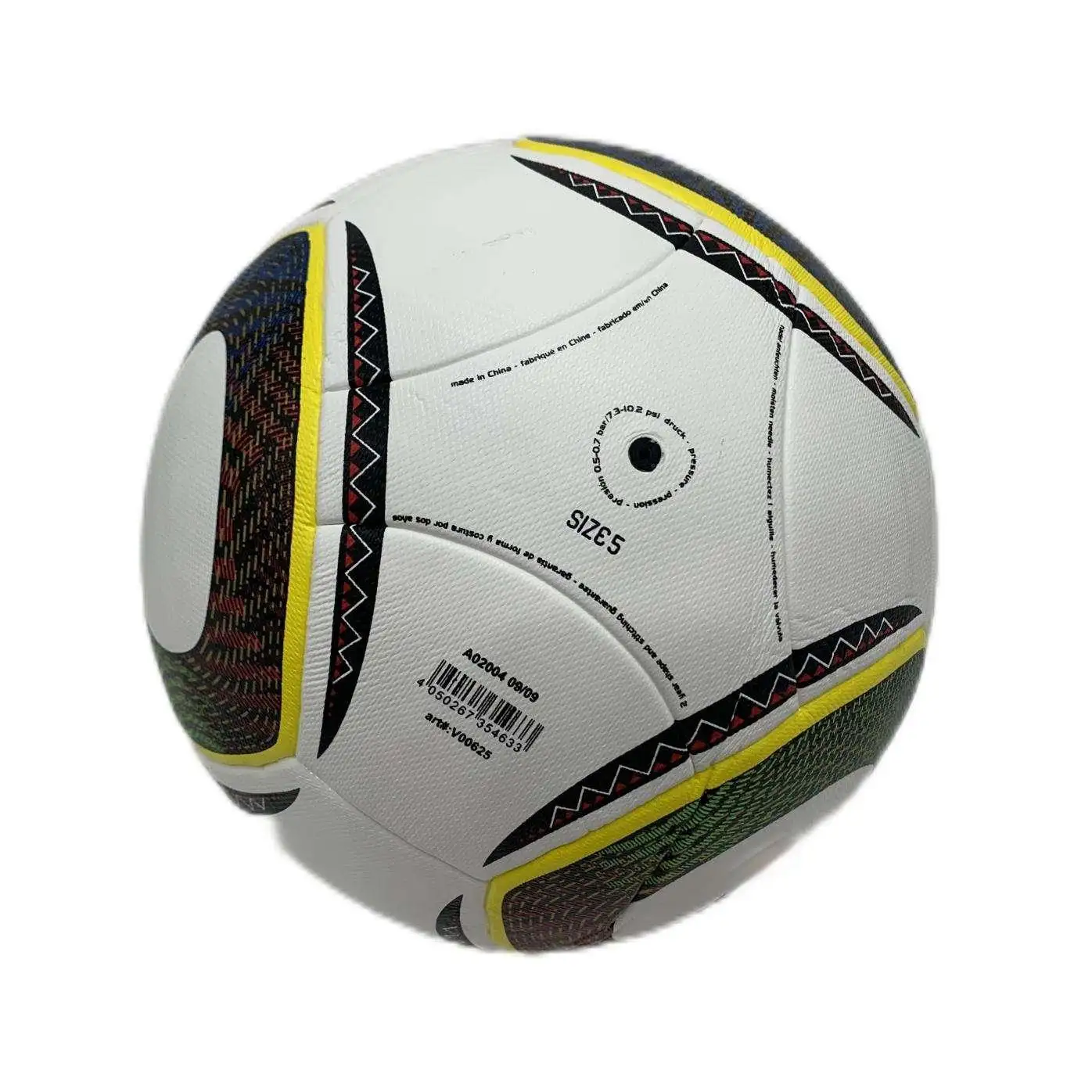 2010 ballons de football officiels d'Afrique du Sud processus de matériau Pu ballons de football de ligue professionnelle de haute qualité