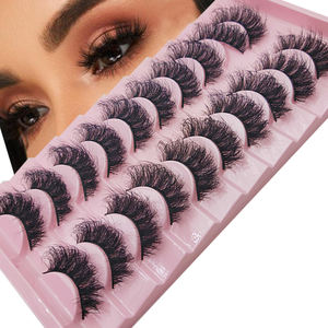 Pestañas Postizas de Mink Sintético, 10 Pares, Descuento por Volumen, Pestañas de Tira Completa para Maquillaje - Product Image 2