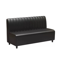 Combinaison de chaise de table de canapé à double carte en cuir moderne pour l'extérieur Restaurant occidental Café pour magasin de thé au lait Fer de bar transparent