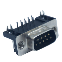 Connecteur VGA D-SUB DIP 90 degrés à 9 broches pour carte de circuit imprimé (PCB) mâle