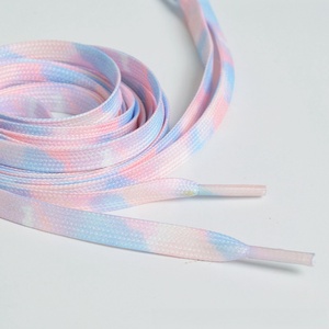 Cordones de zapatos con estampado personalizado y creativo OLIAN, zapatillas AF <span class=keywords><strong>Air</strong></span>-<span class=keywords><strong>Force</strong></span> <span class=keywords><strong>One</strong></span>, cordones planos de lona personalizados de poliéster con tinte anudado - Product Image 5