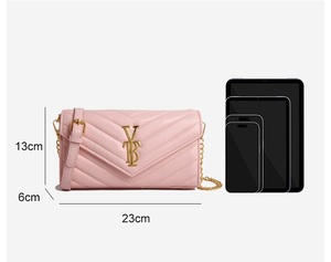 Lussuoso <span class=keywords><strong>Portafoglio</strong></span> per Cellulare da Donna 2026, Marca di Abbigliamento di Design, Alta Qualità, Tracolla Singola, Borsa da Donna con Catene - Product Image 6