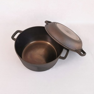 Casserole <span class=keywords><strong>en</strong></span> <span class=keywords><strong>fonte</strong></span> 4.6L avec poêle 2 <span class=keywords><strong>en</strong></span> 1 Combo Cooker Multi-Cooker Gusseisen Topf - Product Image 5