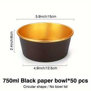 Vente en gros de contenants empilables personnalisés pour le chauffage <span class=keywords><strong>au</strong></span> <span class=keywords><strong>micro</strong></span>-ondes en papier kraft écologique pour la soupe la salade les collations bols alimentaires - Product Image 5