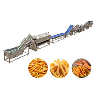 Industriële automatische diepvries frites groente-chipslijn aardappelverwerkingsmachine 304 roestvrij staal 50-300kg/u