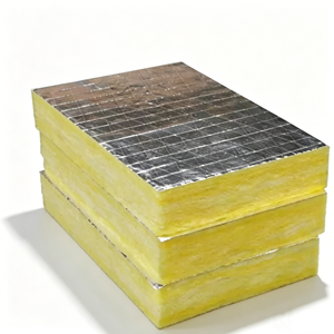 Panel de Lana de Vidrio con Revestimiento de Aluminio, Material de Aislamiento Térmico y Acústico, Panel Duradero para Protección Térmica Arquitectónica - Product Image 1