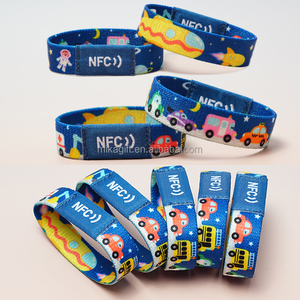 Pulseras elásticas de tela NFC Rfid personalizadas, pulsera elástica con logotipo de Evento de diseño personalizado - Product Image 3