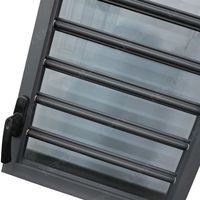Fenêtre à persiennes extérieure en aluminium de qualité supérieure, style ouvert fixe, pour résidence, avec volets de sécurité extérieurs