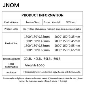 TPE pita regang kebugaran lembaran regang, bahu terbuka cantik latihan peregangan yoga pita resistensi logo cetak kustom - Product Image 2