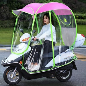 Paraguas de Viaje Manual Clásico, Universal, Completamente Cerrado, Impermeable, para Motocicleta y Scooter Eléctrico, Tela de Nailon 190T, Personalizable - Product Image 5