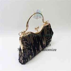 Sac à main en perles, sac <span class=keywords><strong>de</strong></span> soirée fait main, sac <span class=keywords><strong>de</strong></span> mariée, sac <span class=keywords><strong>de</strong></span> demoiselle d'honneur, sac <span class=keywords><strong>de</strong></span> mère, sac cheongsam - Product Image 3