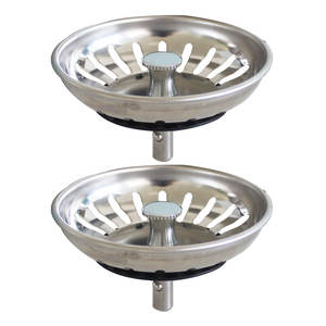 WaiiHO 026 Juego de 2 Tapones para Fregadero de Cocina de Acero Inoxidable - Product Image 1