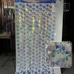 Nuevo estilo boda compromiso <span class=keywords><strong>despedida</strong></span> <span class=keywords><strong>de</strong></span> <span class=keywords><strong>soltera</strong></span> decoración <span class=keywords><strong>de</strong></span> fiesta <span class=keywords><strong>de</strong></span> cumpleaños mariposa iridiscente telón <span class=keywords><strong>de</strong></span> fondo cortina <span class=keywords><strong>de</strong></span> aluminio - Product Image 1