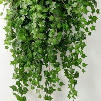 Guirlande de lierre artificiel réaliste en soie verte, plante rampante pour décoration murale, salon, bureau, séparation de pièce, table basse
