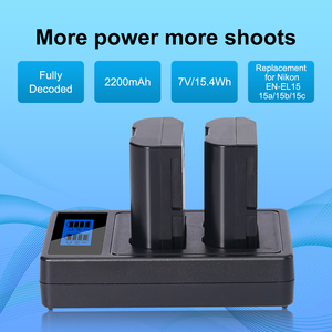 Paquete de Baterías EN-EL15 de Alta Capacidad de 2200 mAh para Cámaras <span class=keywords><strong>Nikon</strong></span>, Precio de Fábrica al por Mayor, Rendimiento Duradero - Product Image 2