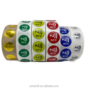 Không thấm nước có thể in rewritable iso14443a ntag424 DNA NFC trong suốt nhãn ướt Inlay tag RFID dính NFC sticker - Product Image 1