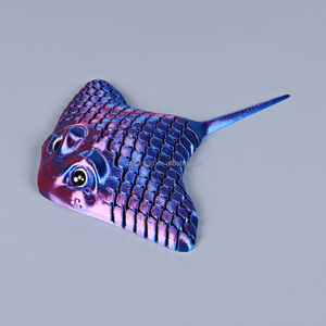 Jouets de décompression créatifs pour enfants, imprimés en 3D, en PLA coloré, motifs Poisson diable et Raies manta, matériaux compatibles OEM - Product Image 1
