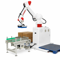 Palettiseur robotisé collaboratif (Cobot) de 860 kg avec moteur et PLC, ventouses en acier inoxydable pour la manutention de caisses et le flux de matériaux en usine