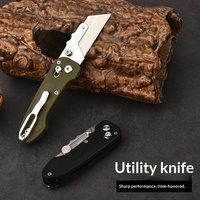 Couteau utilitaire pliant en acier inoxydable pour usine, coupe-papier, couteau d'électricien, lame détachable, portable, vente en gros