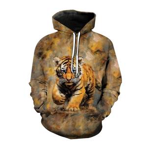 Nuove felpe grafiche <span class=keywords><strong>tigre</strong></span> con stampa 3D per uomo Pullover a manica lunga felpe con cappuccio da uomo felpe sportive oversize con cappuccio - Product Image 4