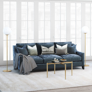 HMS 36 \ "tavolino rotondo in vetro e acciaio chiaro e oro - Product Image 6