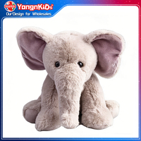 Vente en gros de jouets en peluche pour enfants PP coton rempli de mailles doublure compagnon dessin animé forêt jungle animaux mignons éléphant jouets en peluche