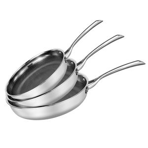 Padella Triplo Strato in Acciaio Inox 304 da 48cm/20cm, Professionale Premium Giapponese, Antiaderente per Crêpes, Base a Induzione 1-2L - Product Image 3