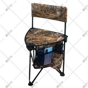 Tabouret de pêche pliable en tissu Oxford 600D, chaise de camping portable d'extérieur avec poches de rangement pour la pêche - Product Image 5
