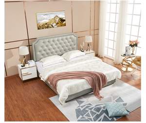 Letti Imbottiti di Lusso Personalizzati OEM ODM per Hotel, Letti Singoli, Matrimoniali, Queen e King Size con <span class=keywords><strong>Testiera</strong></span> in Pelle - Product Image 4