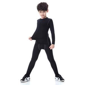 T-shirt Compression à manches longues en Polyester pour enfant, Logo personnalisé, collants, pour basket-ball, sous-vêtements d'entraînement, <span class=keywords><strong>Jogging</strong></span>, 1 pièce - Product Image 3