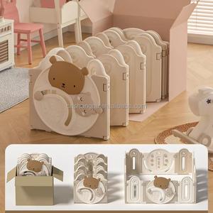 Vsuch Tùy Chỉnh Nhựa Trẻ Em Trượt Và Đu Kết Nối Có Thể Gập Lại Hàng Rào Trẻ Em Playpen Trong Nhà Khu Vực Chơi Bé Nhà Sân Chơi - Product Image 2