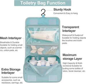 Cosmetic <b>Bag</b> <b>Makeup</b> Large Capacity Cosmetic Organizer <b>Bag</b> <b>with</b> <b>Makeup</b> <b>Brush</b> - Product Image 2