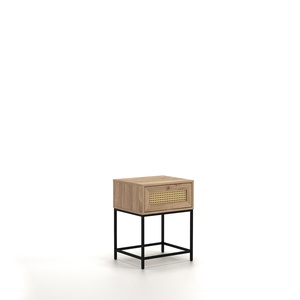 Modern Rattan Side Table with Membrane Finish for Living Room - Product Image 2